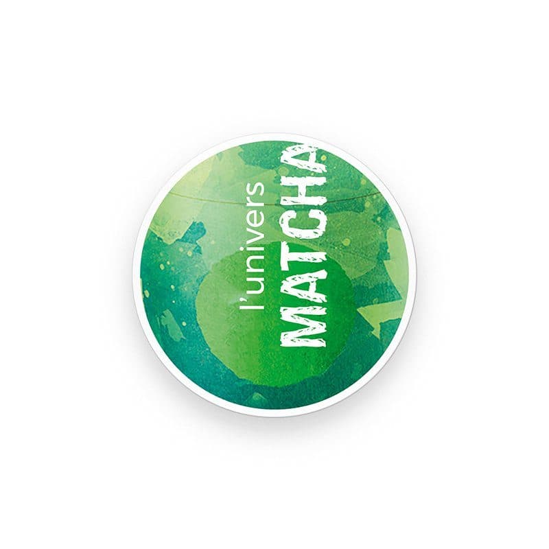 BADGE PLASTIQUE (PS) ROND Ø55 mm AVEC PINCE EPINGLE en situation