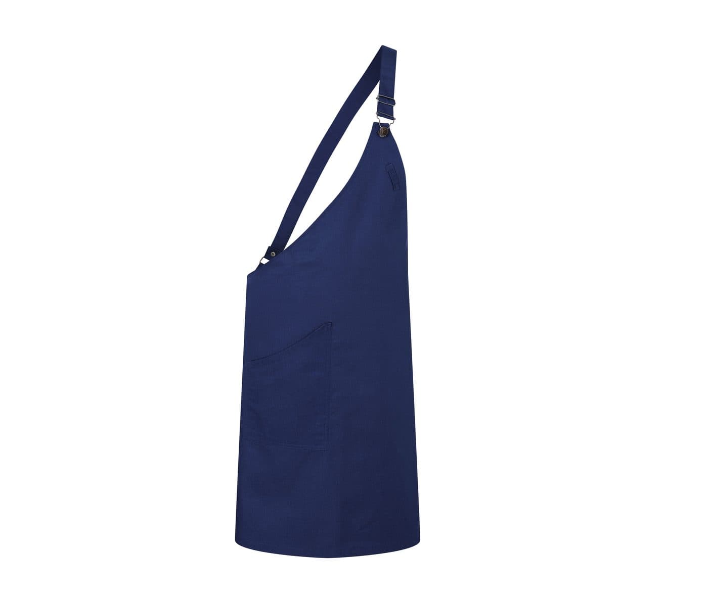 ASYMMETRICAL BIB APRON CLASSIC WITH POCKET coloris Marine