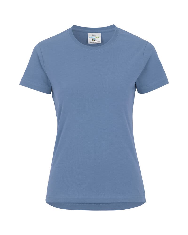 T-SHIRT FEMME - CERTIFIÉ GOTS coloris Bleu Estival