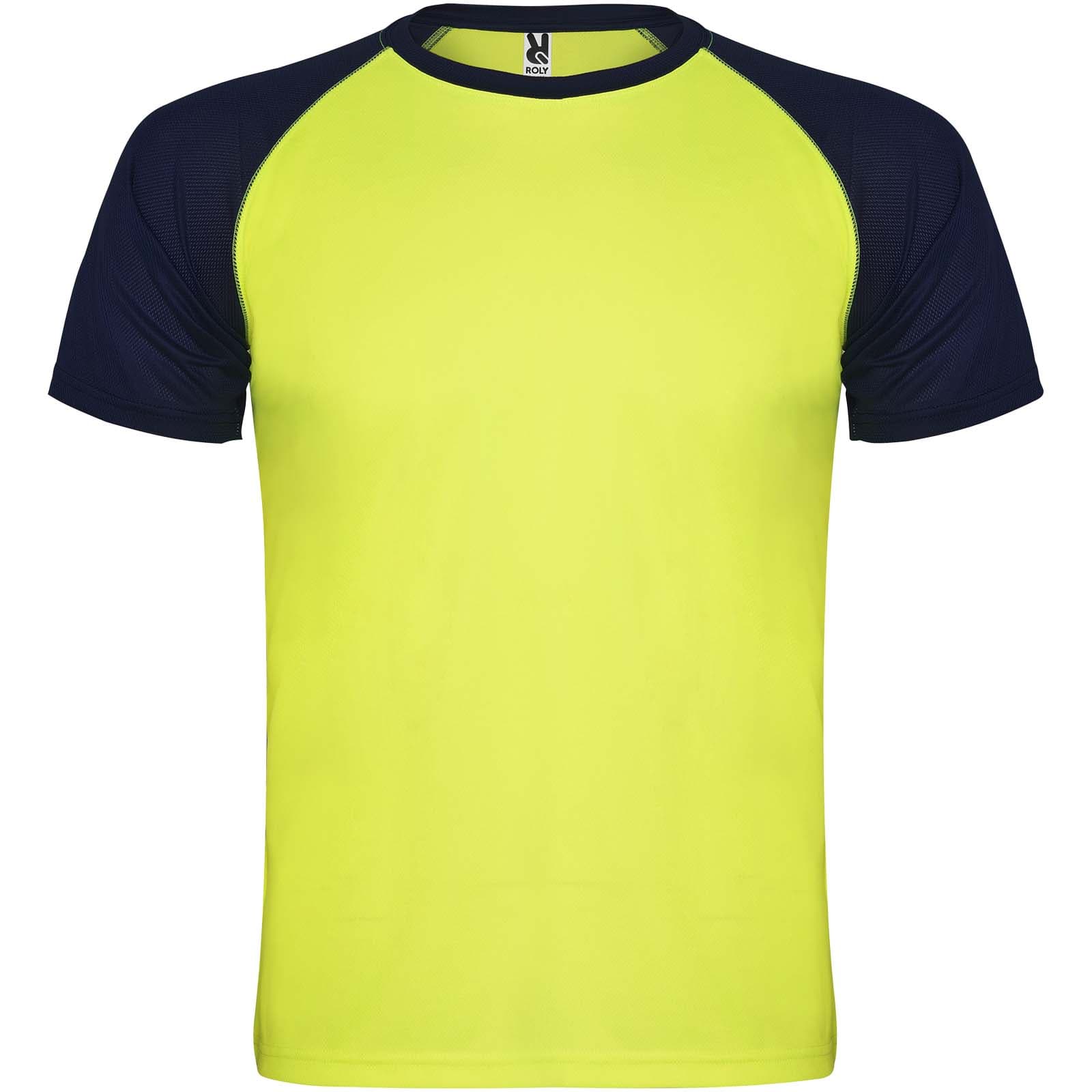 T-shirt de sport de 140 g/m² Indianapolis à manches courtes unisexe coloris Jaune fluo
