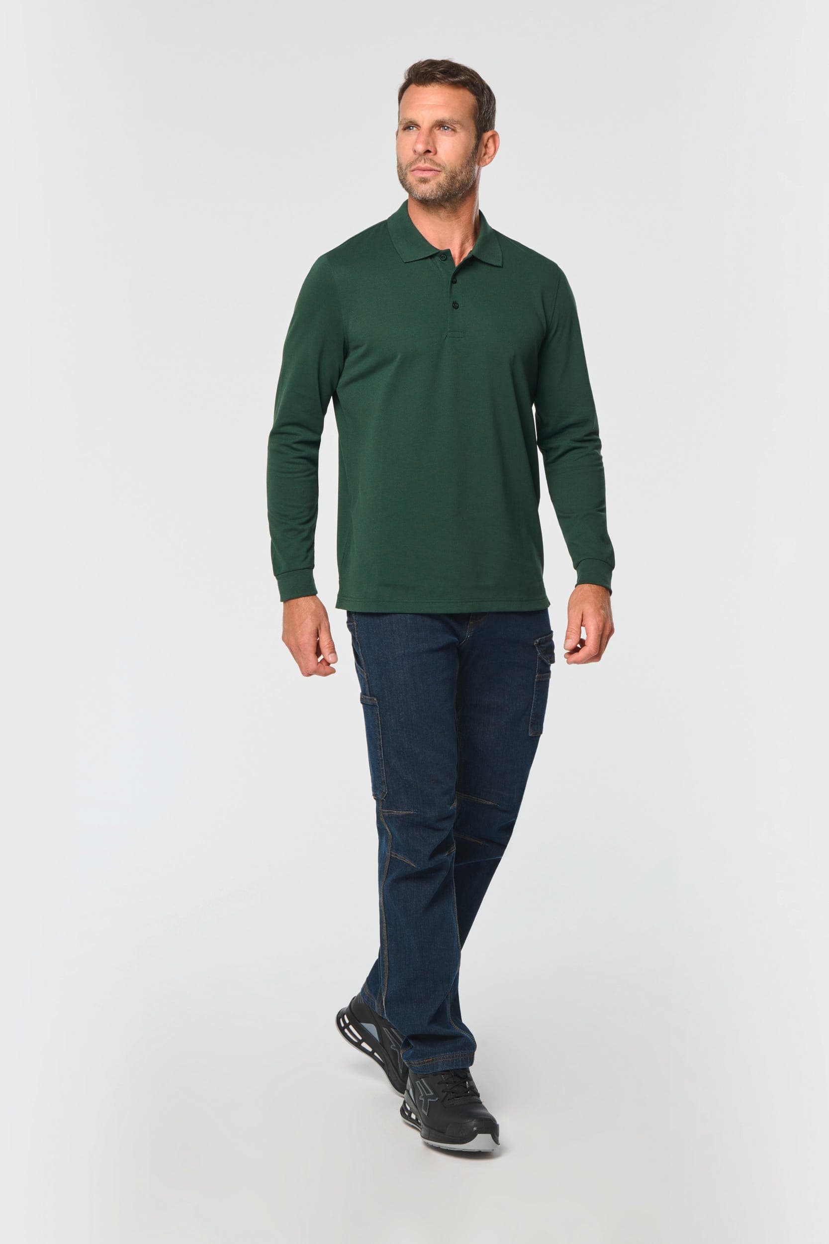 Polo manches longues homme en situation