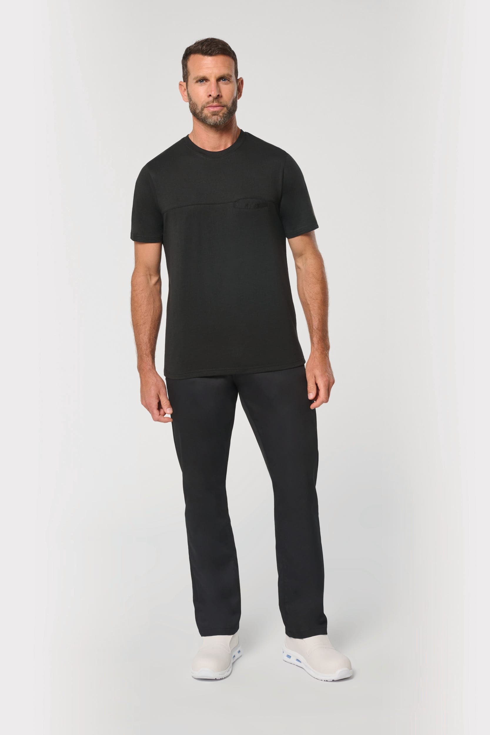 T-shirt de cuisine respirant unisexe en situation