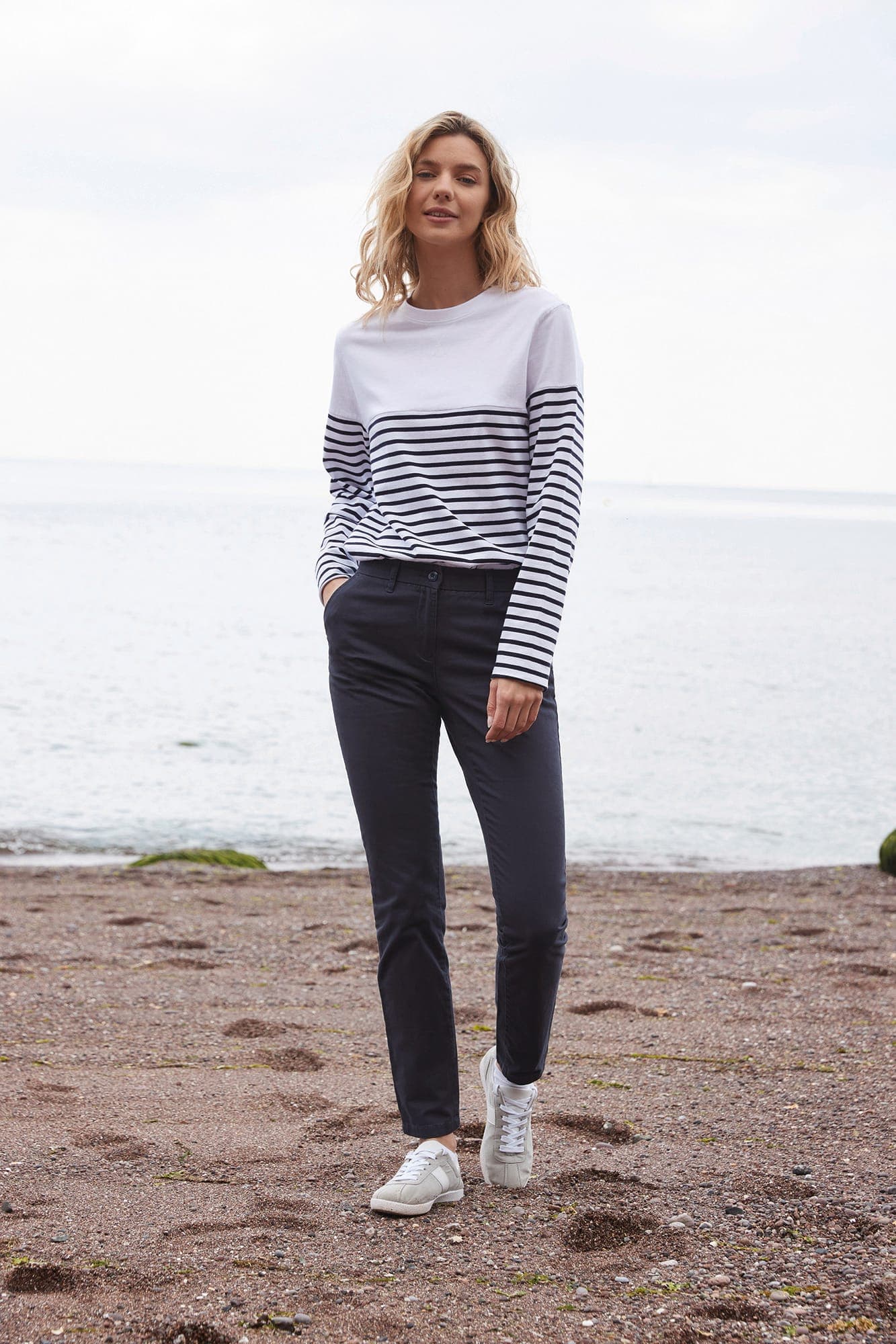 T-shirt breton à manches longues en situation