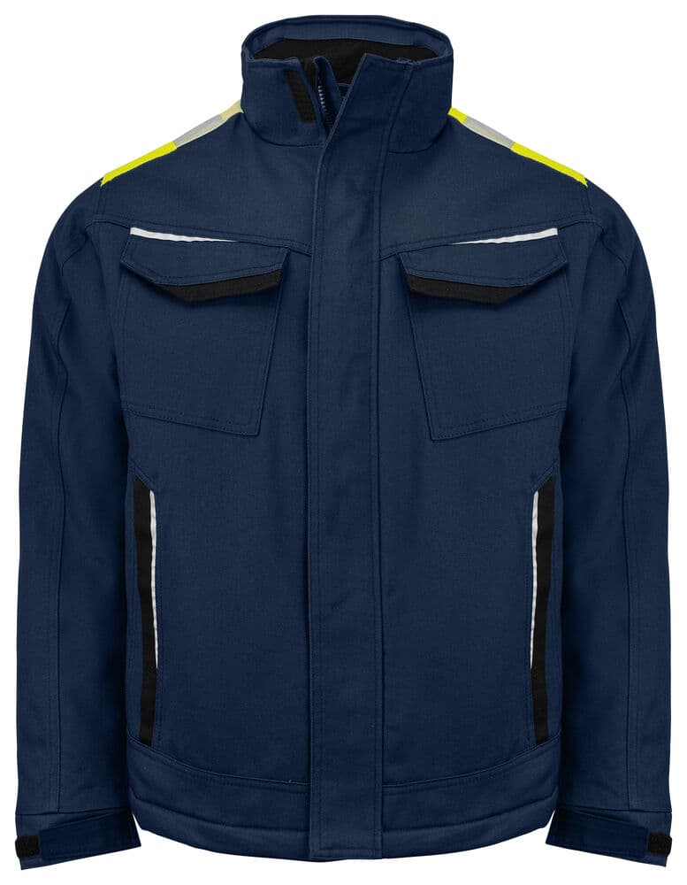 5438 GILET DE SERVICE COTON DOUBLÉ coloris Jaune / Marine