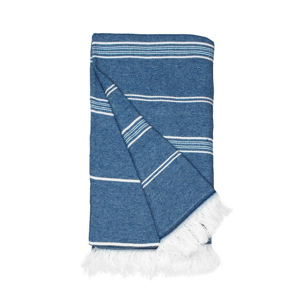 RECYCLED HAMAM TOWEL coloris Bleu marine