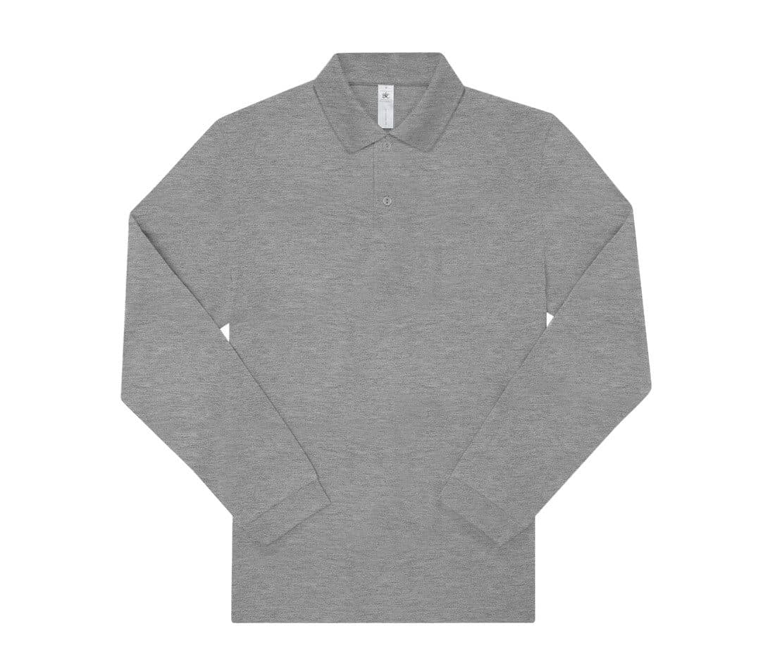 B&C MY POLO 210 LSL coloris Gris sport
