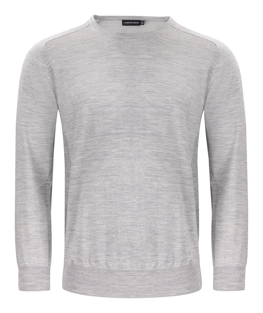 Merino U Pull Tricoté Hommes coloris Mélange Gris Clair