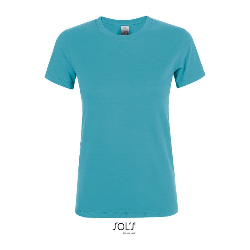 SOL'S REGENT WOMEN - ROUND COLLAR T-SHIRT coloris Bleu atoll