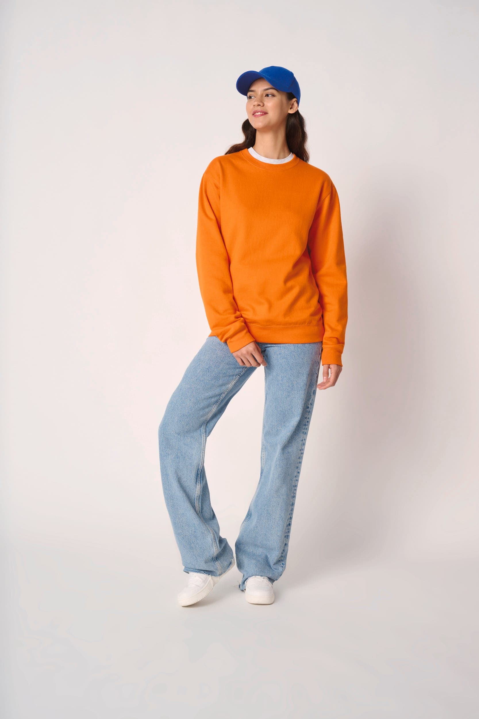 Sweat-shirt col rond unisexe en situation