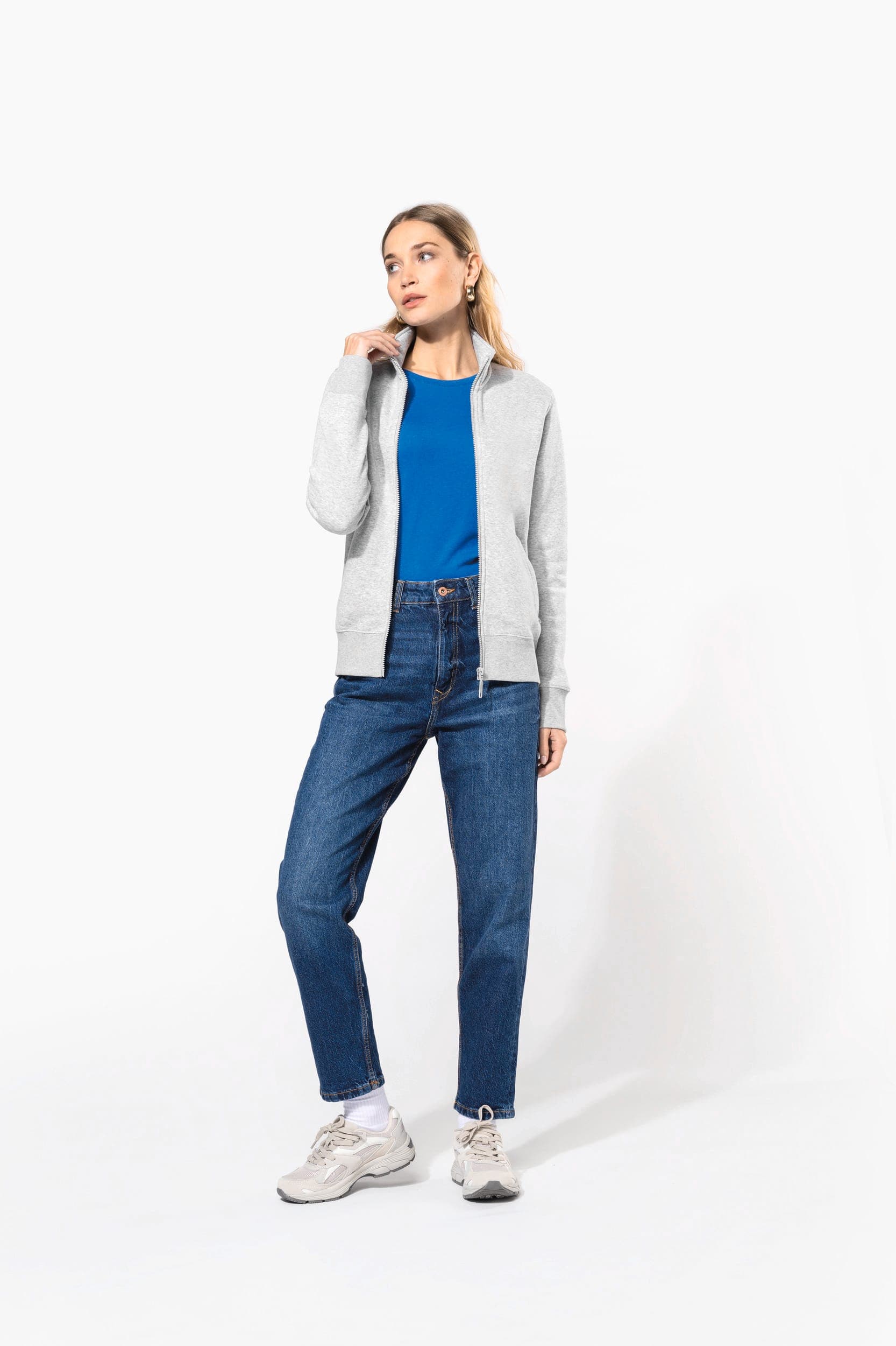 Veste molleton gratté femme en situation