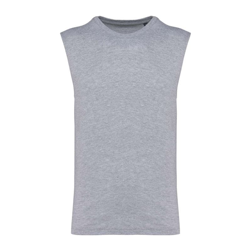 Eco-Friendly Men Sleeveless T-Shirt coloris Gris oxford