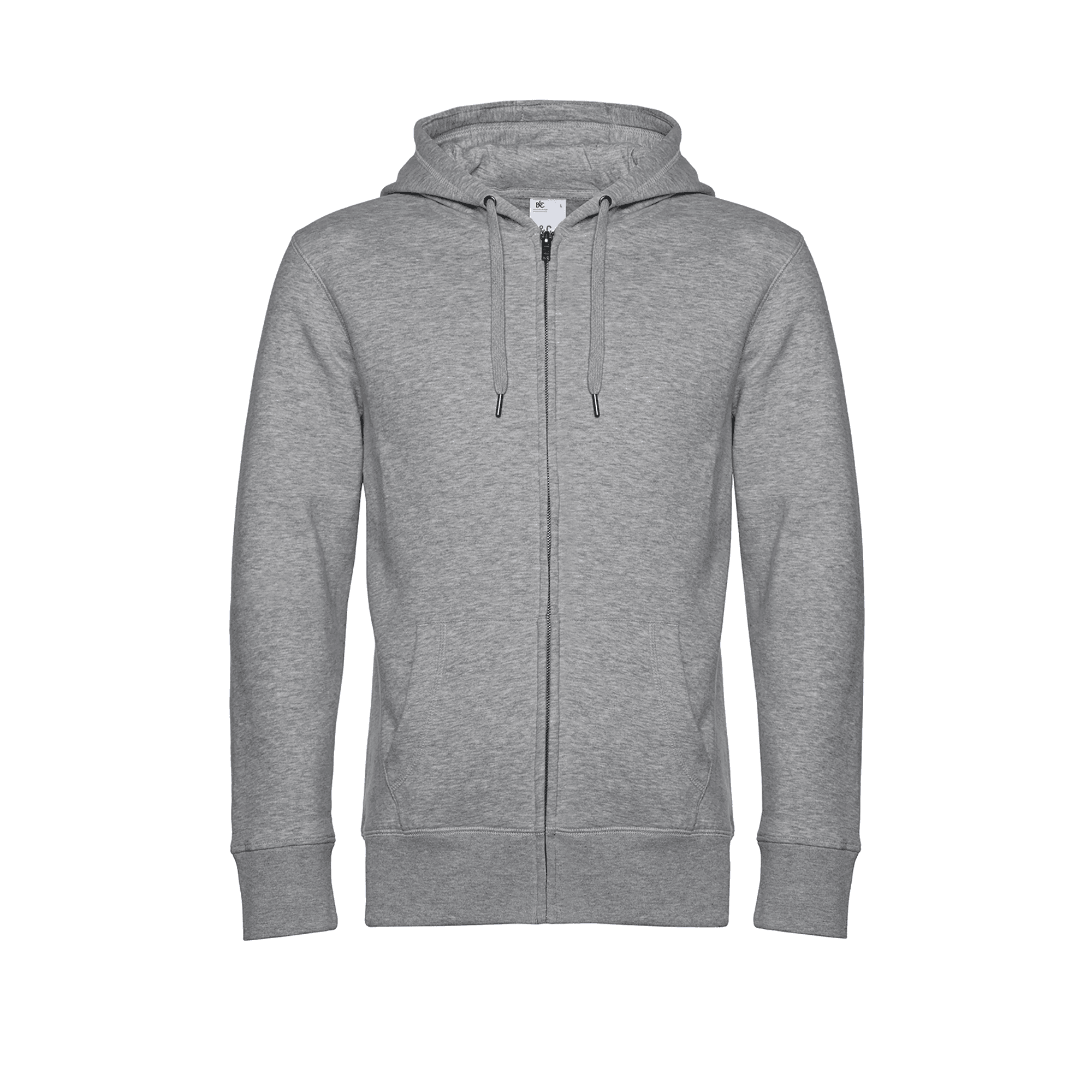 Sweat-shirt capuche zippé KING coloris Gris chiné