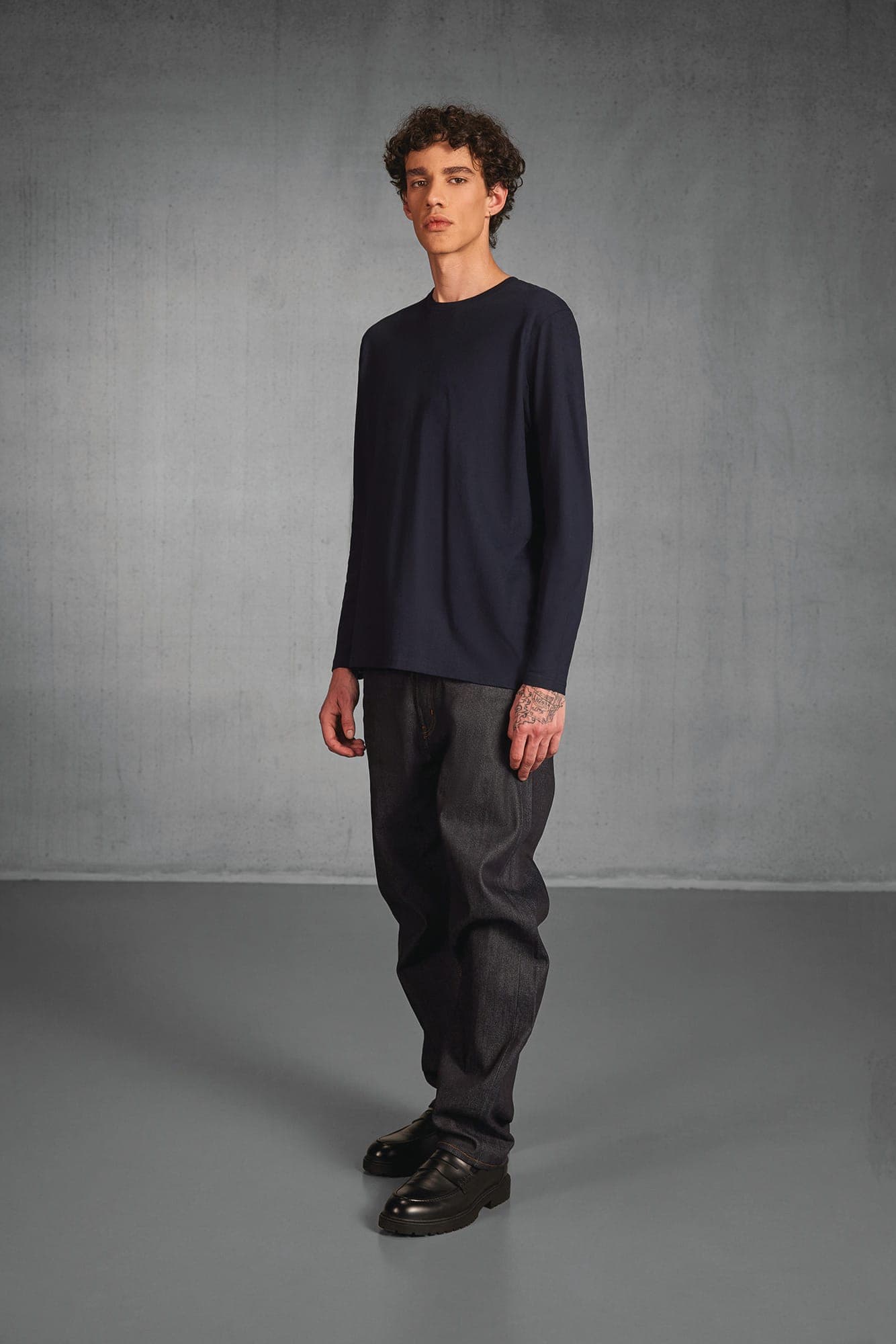 T-shirt homme manches longues #E190 en situation