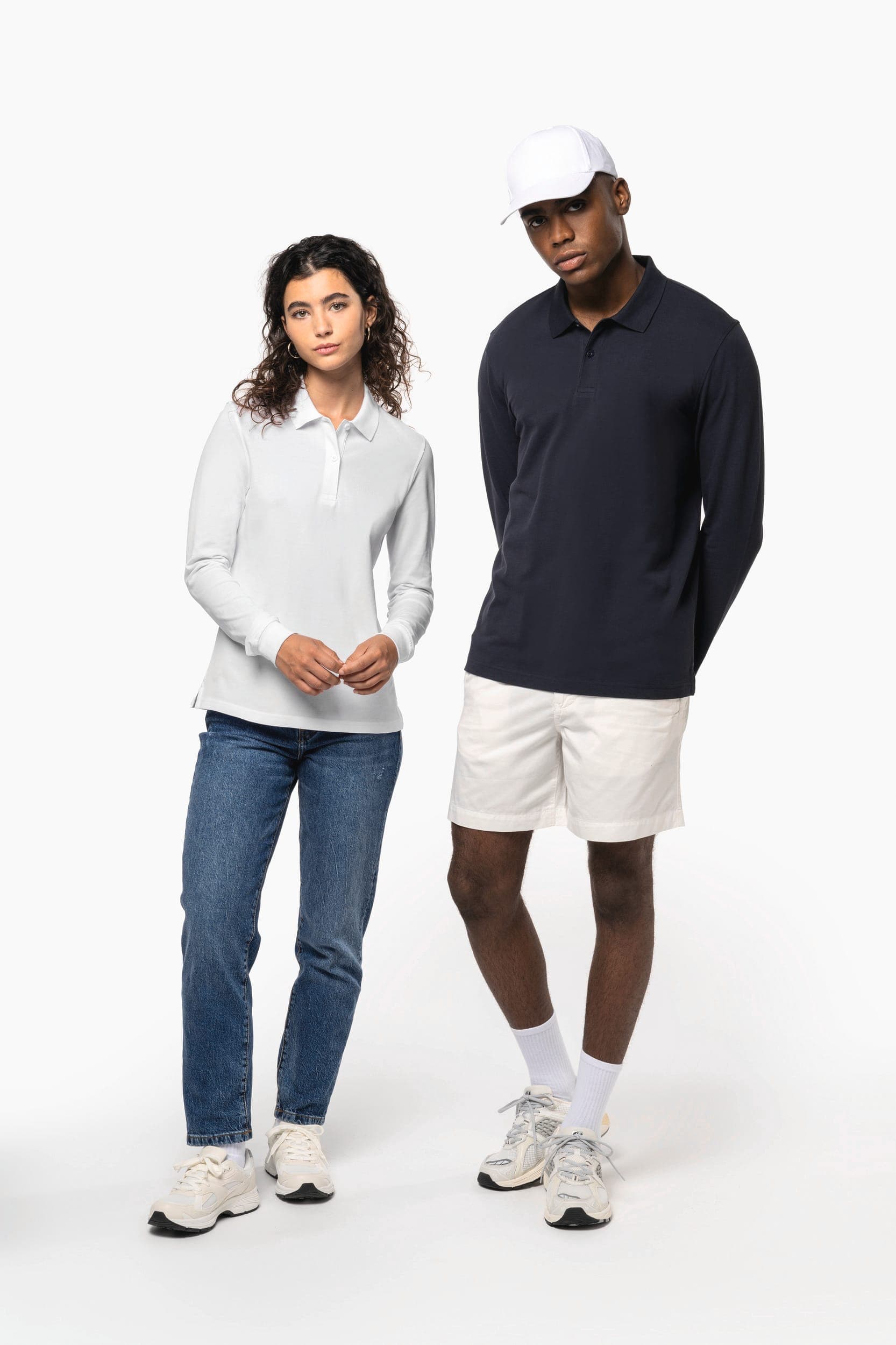 Polo piqué manches longues Bio180 homme en situation