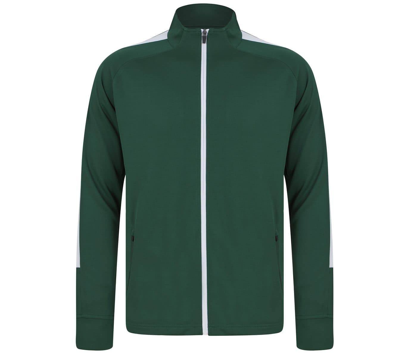 KID'S KNITTED TRACKSUIT TOP coloris Vert bouteille / Blanc