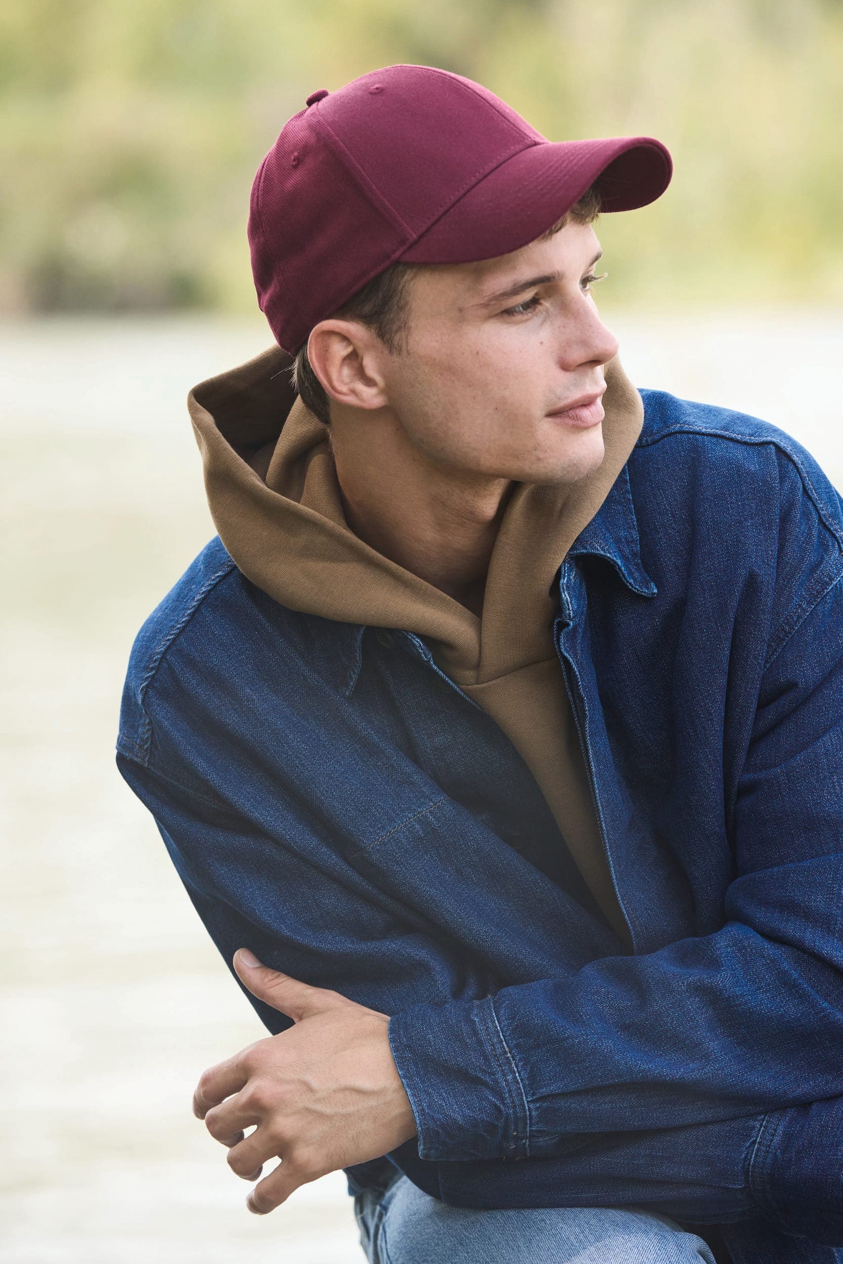 Casquette en coton bio 6 panneaux - K-up Gold Label en situation