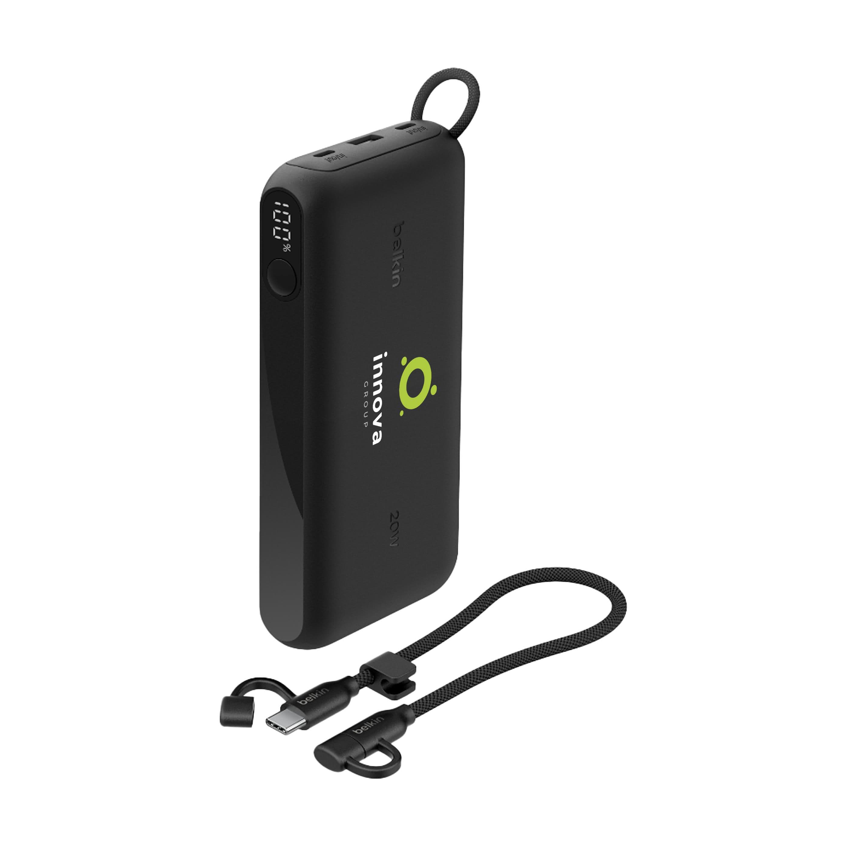 Banque d'énergie Belkin BoostCharge 20K avec écran en situation