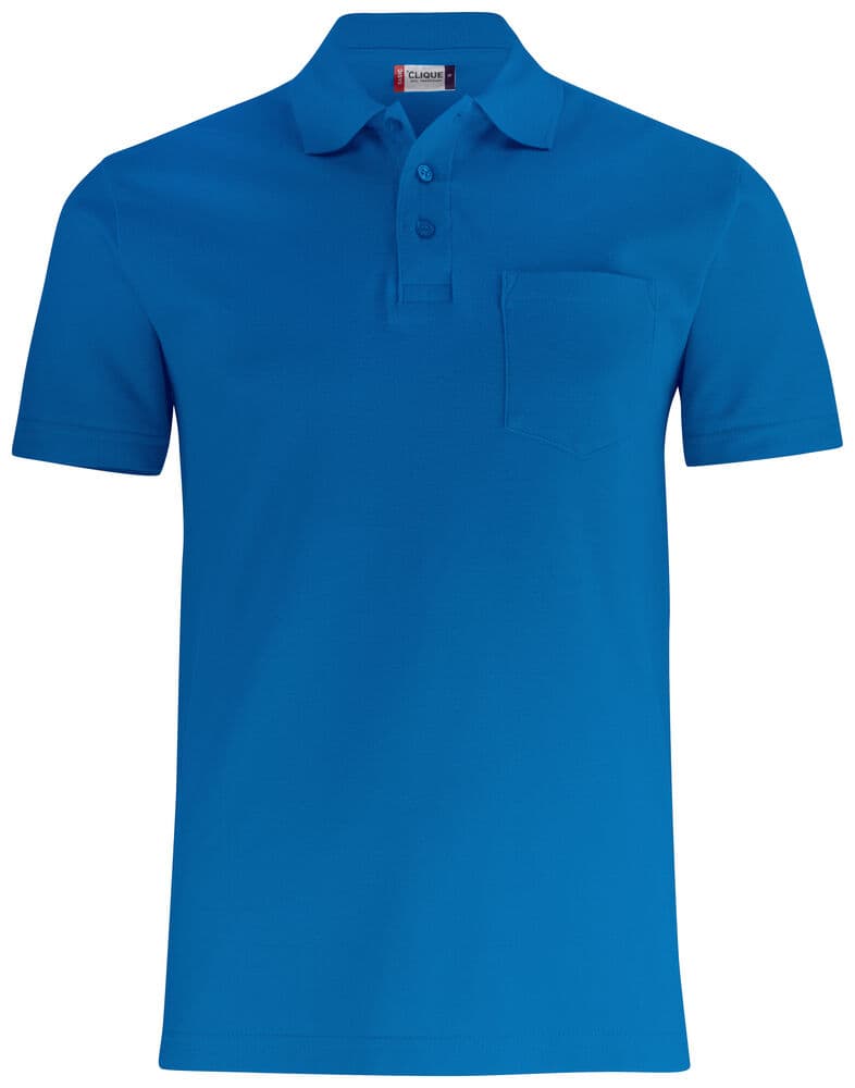 Clique Basic Polo w. Pocket coloris Bleu roi