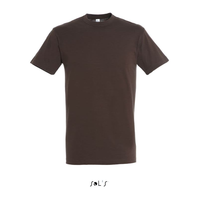 SOL'S REGENT UNISEX ROUND COLLAR T-SHIRT coloris Chocolat