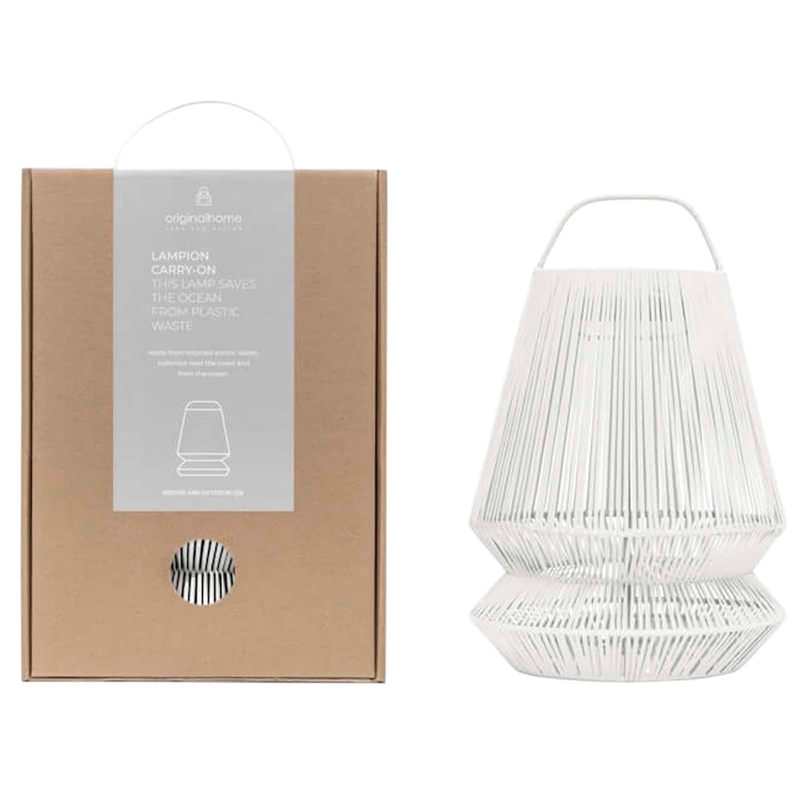 Abat jour portable recyclé Originalhome Lampion coloris Gris clair