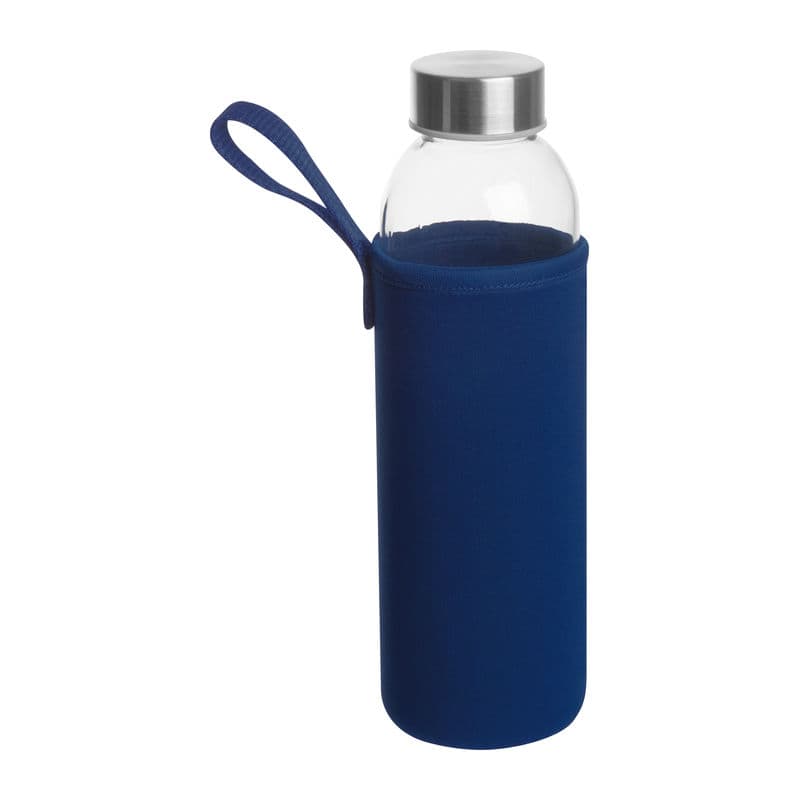 Bouteille en verre « Klagenfurt » coloris Marine chiné
