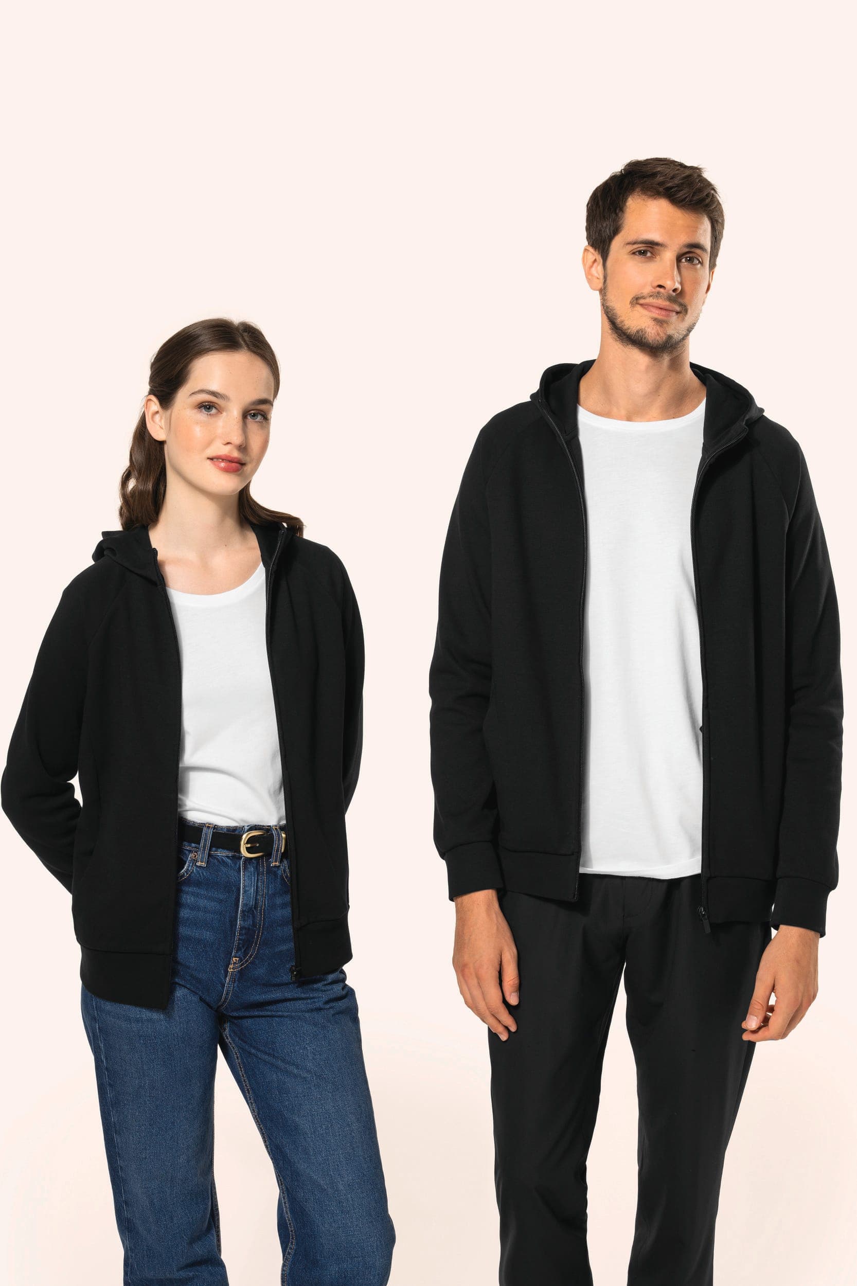 Veste zippée à capuche homme en situation