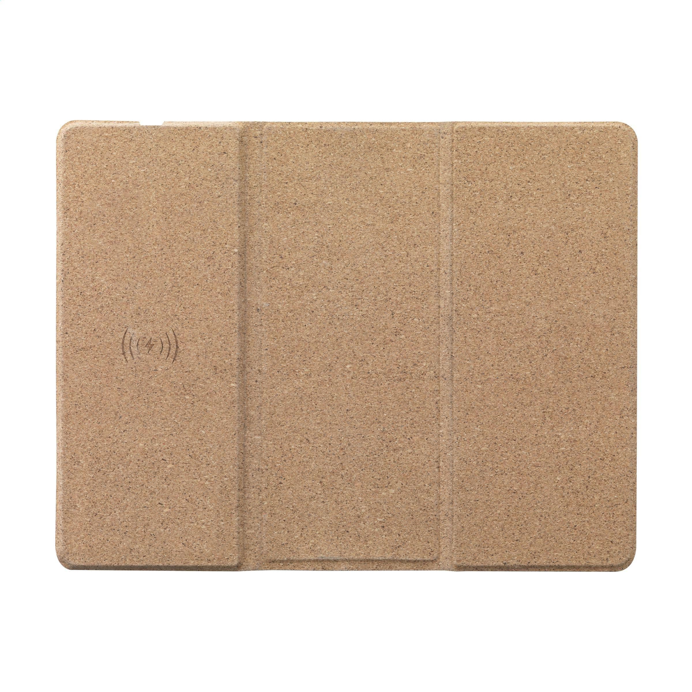 Tapis de souris Cork avec recharge sans fil en situation