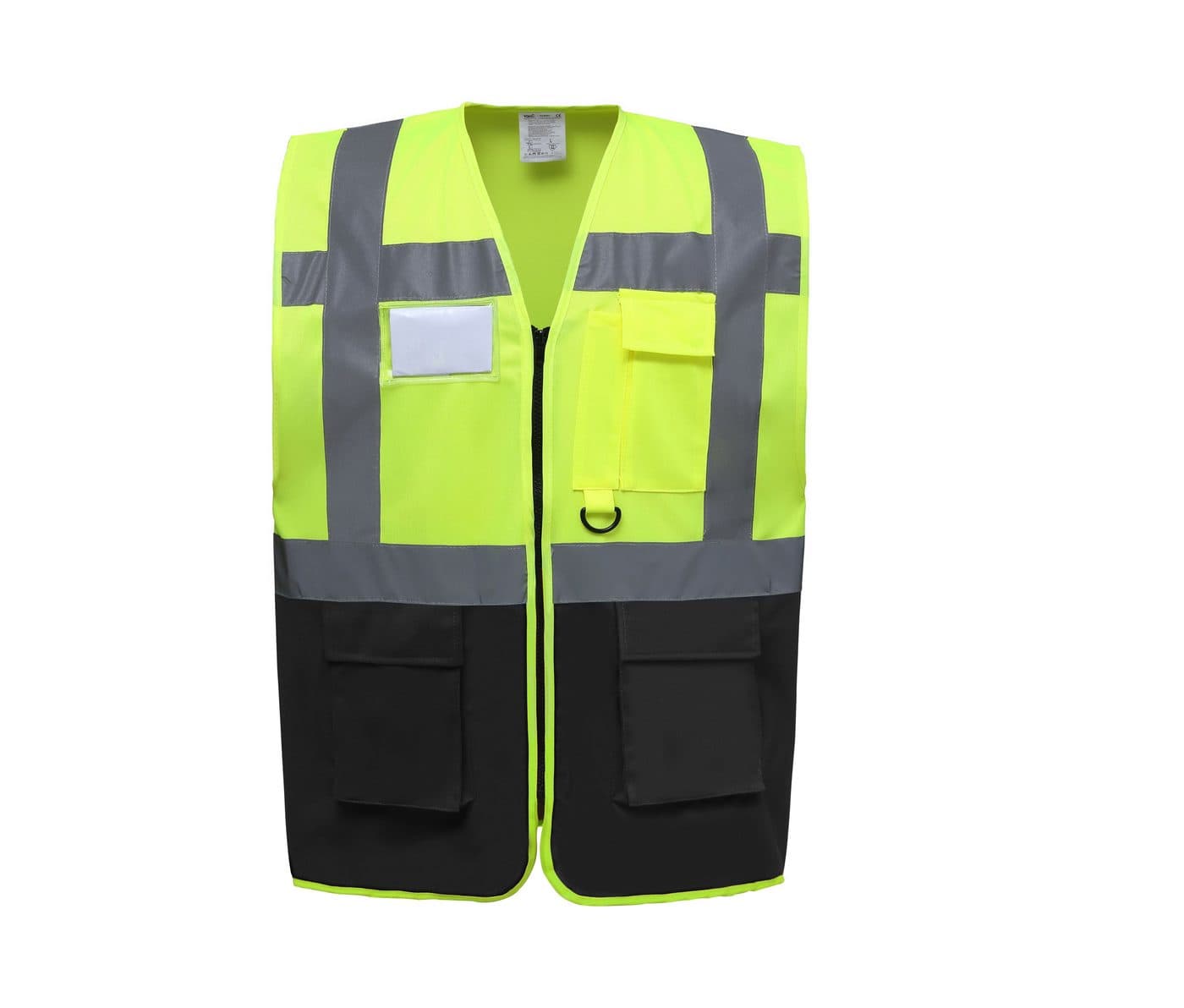 MULTI-FUNCTIONAL EXECUTIVE HI-VIS WAISTCOAT coloris Jaune haute visibilité / Noir