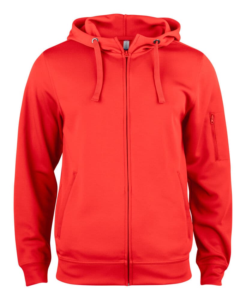 Clique Basic Active Hoody FZ coloris Rouge