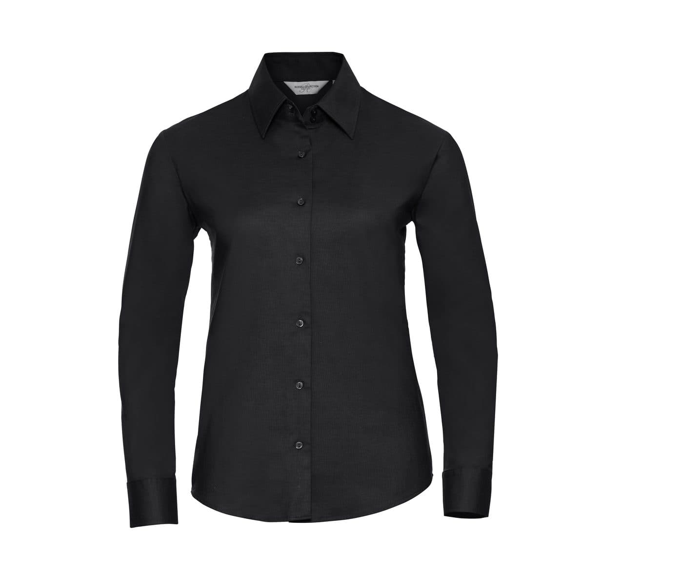 LADIES' LONG SLEEVE TAILORED OXFORD SHIRT coloris Noir