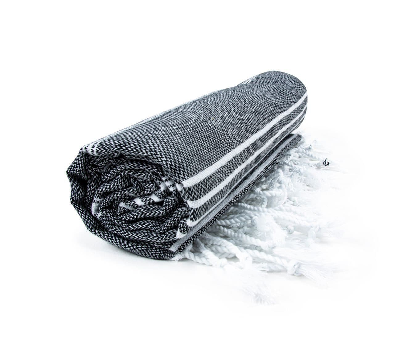 HAMAM SULTAN TOWEL coloris Noir / Blanc