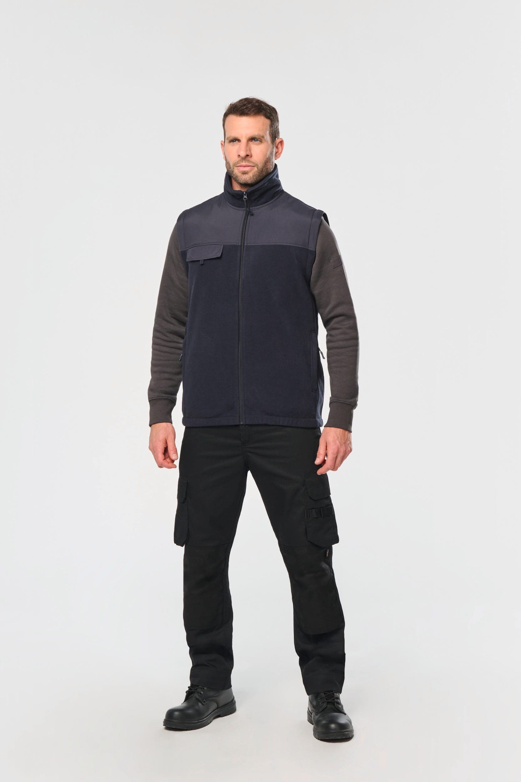 Veste polaire manches amovibles homme en situation