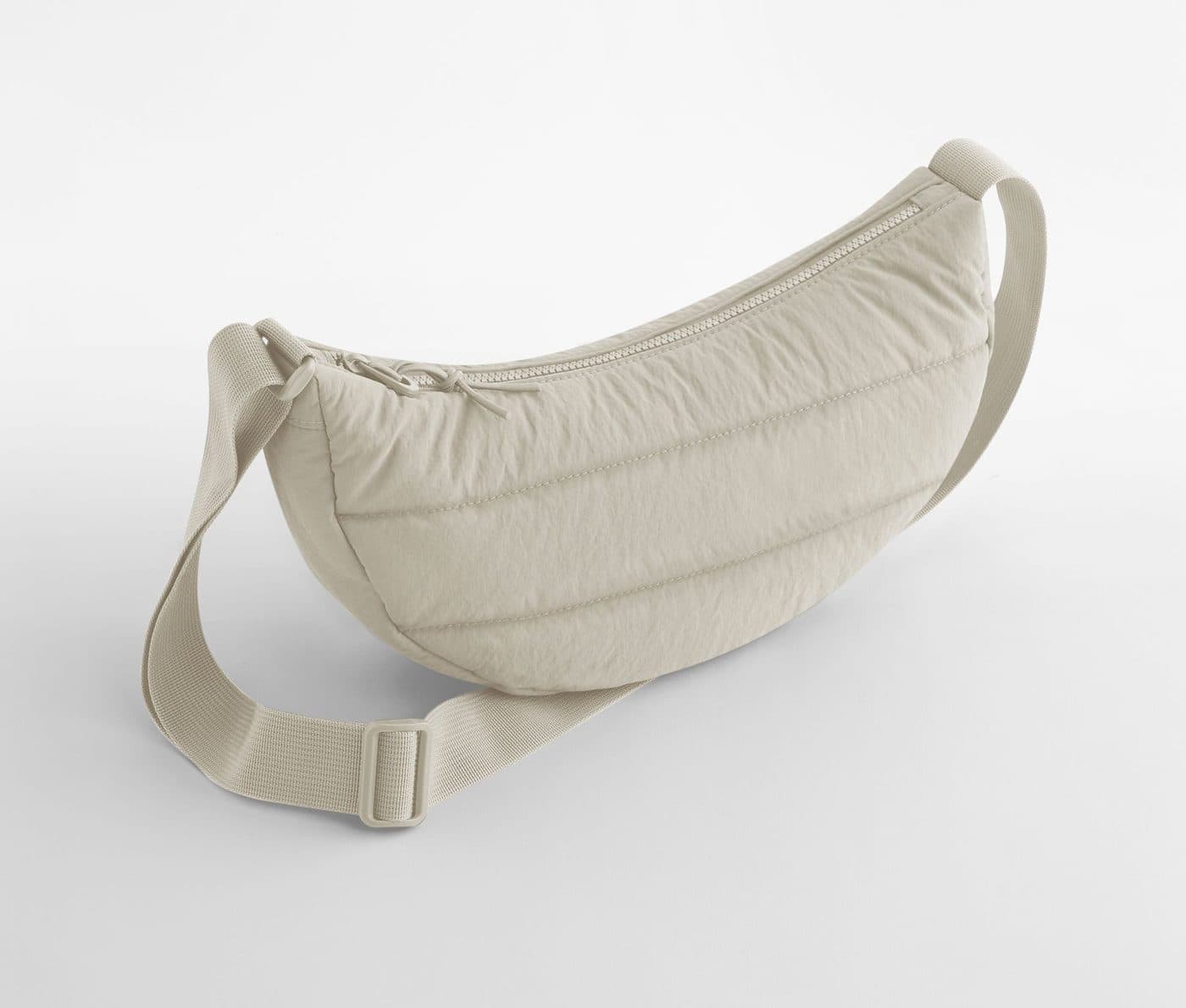 QUILTED CROSS BODY BAG coloris Pierre naturel