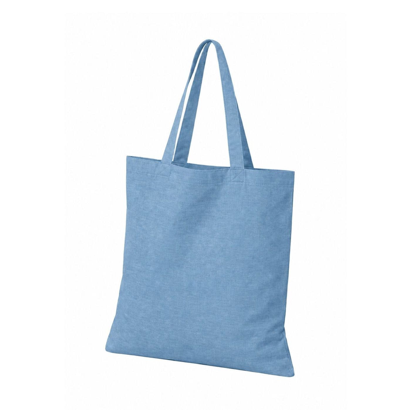 RECYCLED COTTON TOTE BAG coloris Bleu atoll chiné