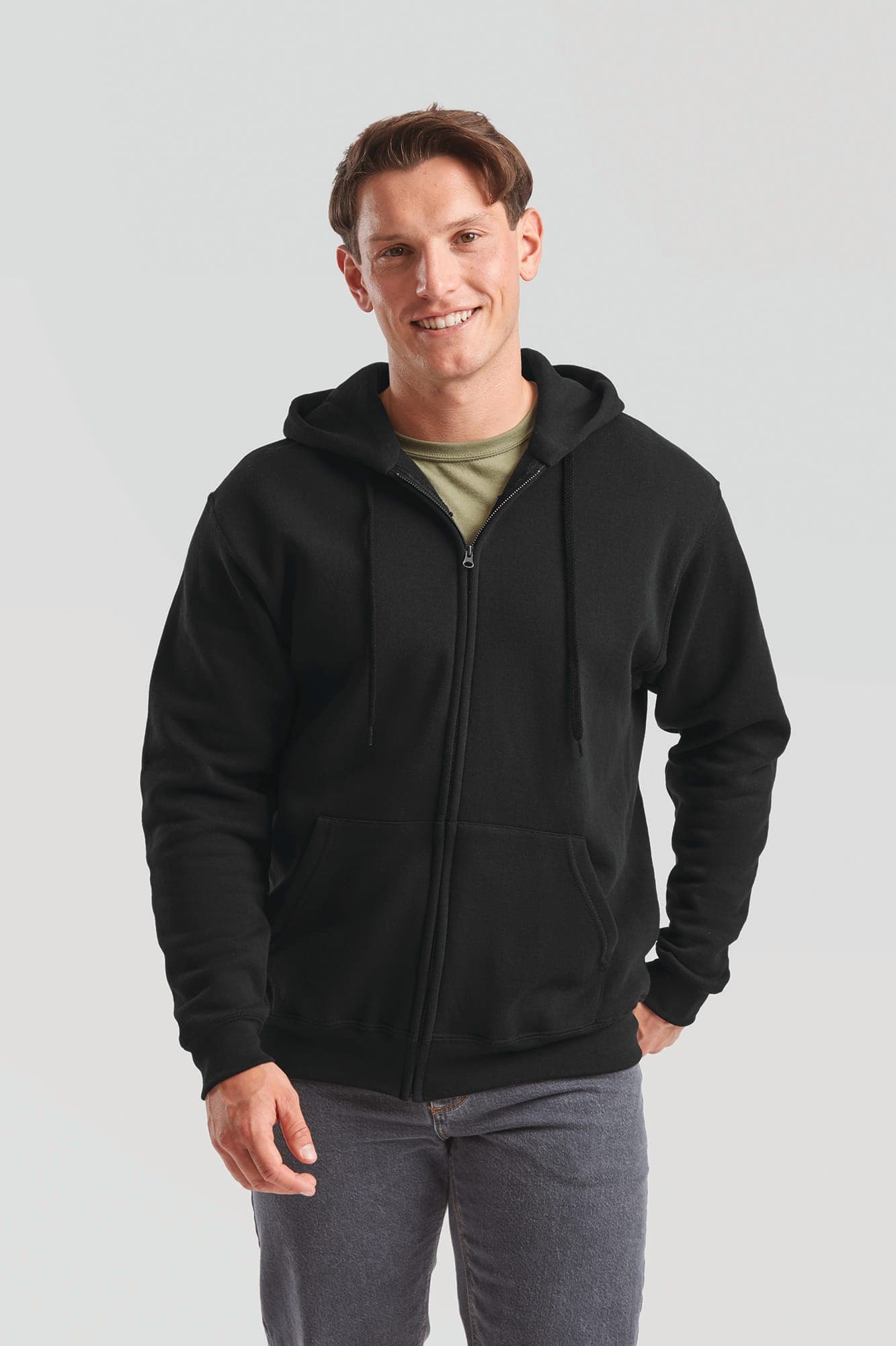 Sweat-shirt homme zippé capuche Classic (62-062-0) en situation