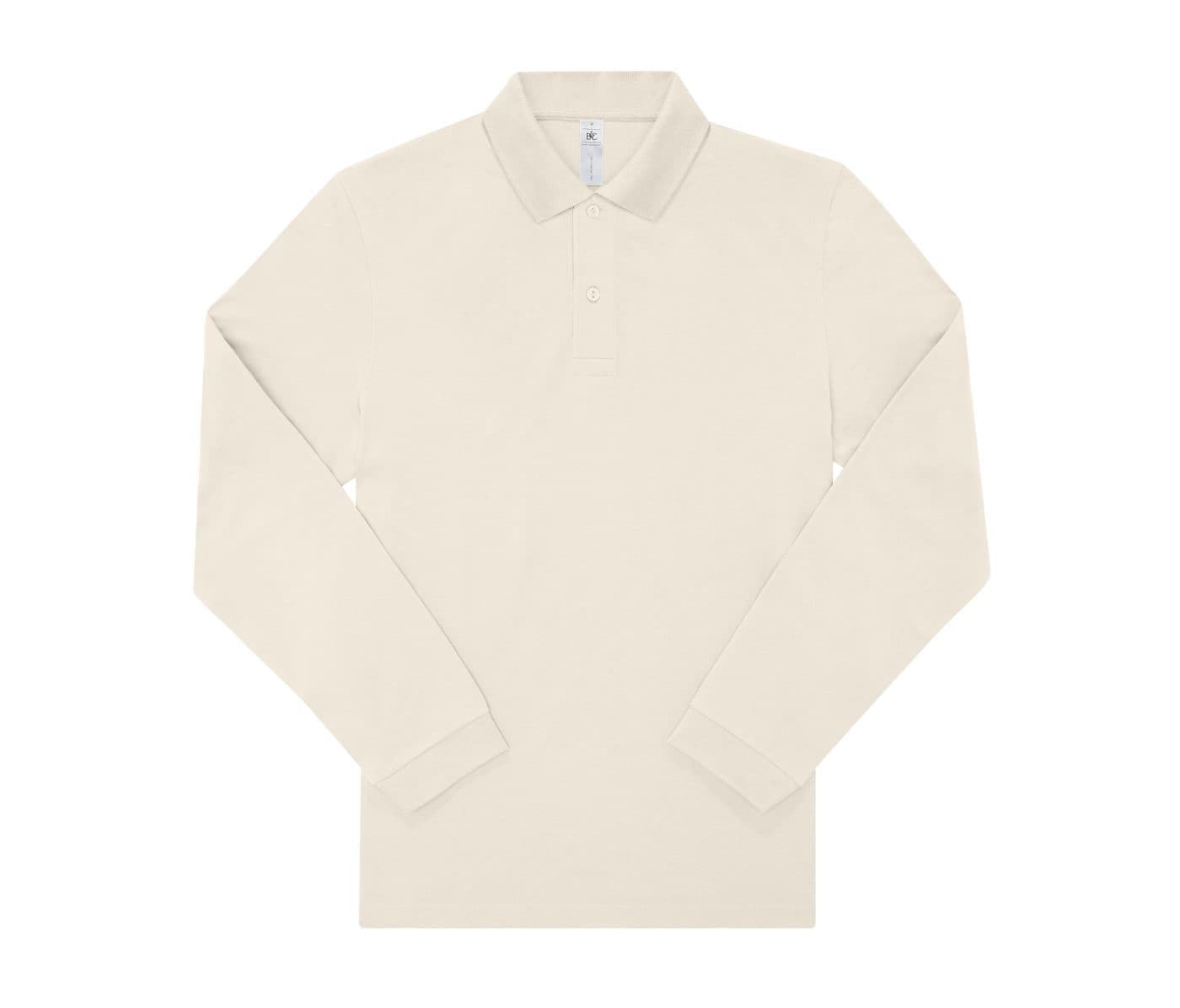 B&C MY POLO 180 LSL coloris Blanc cassé