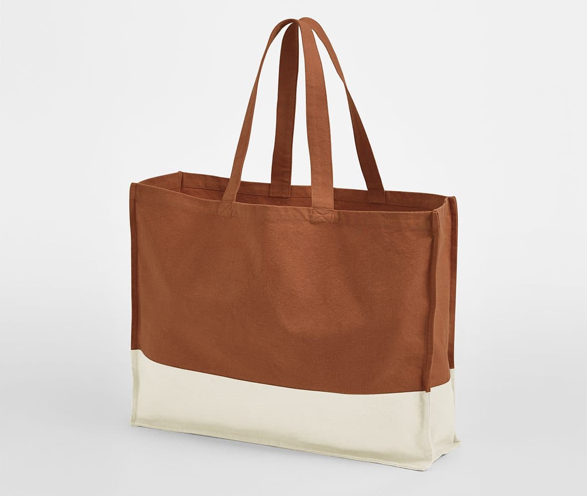 EARTHAWARE® ORGANIC CONTRAST SHOPPER coloris Citrouille / Naturel