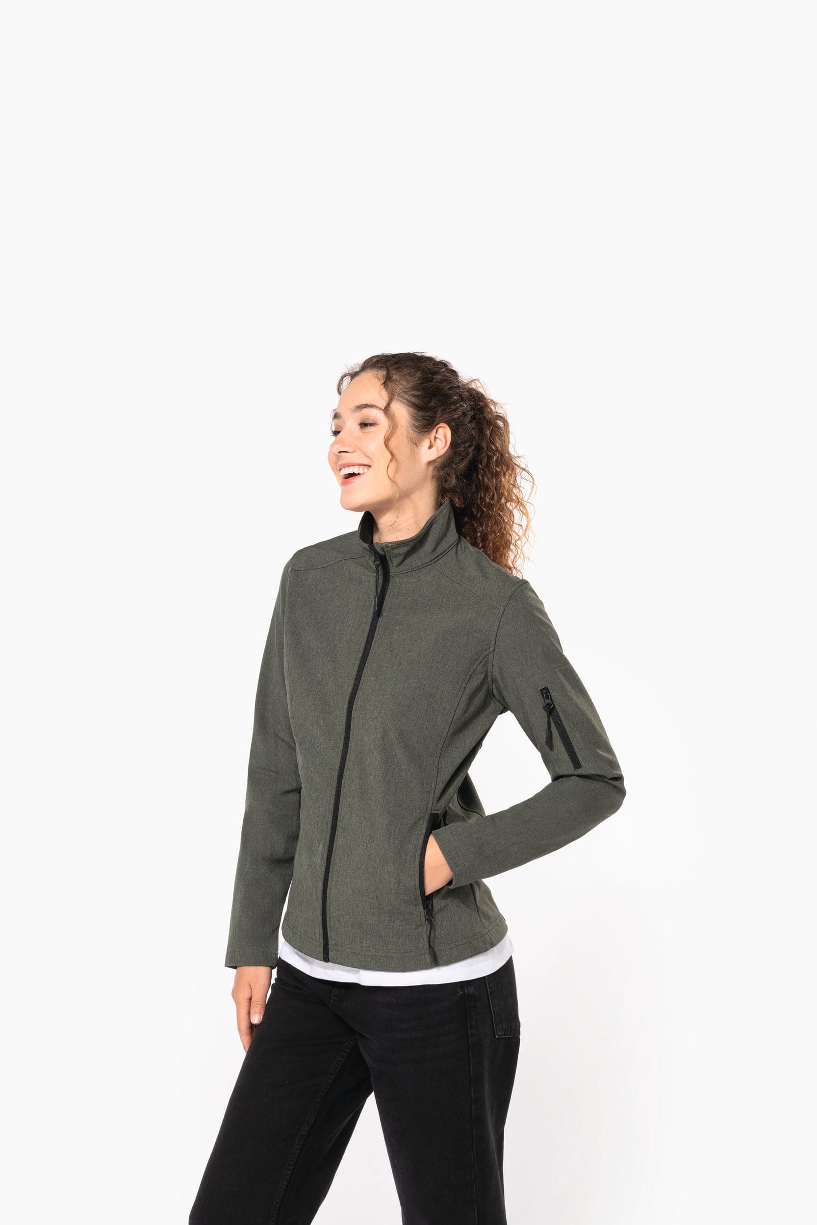 Veste softshell femme en situation