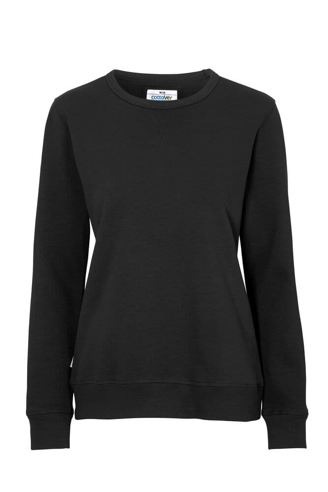 SWEAT COL ROND FEMME - CERTIFIÉ GOTS coloris Noir