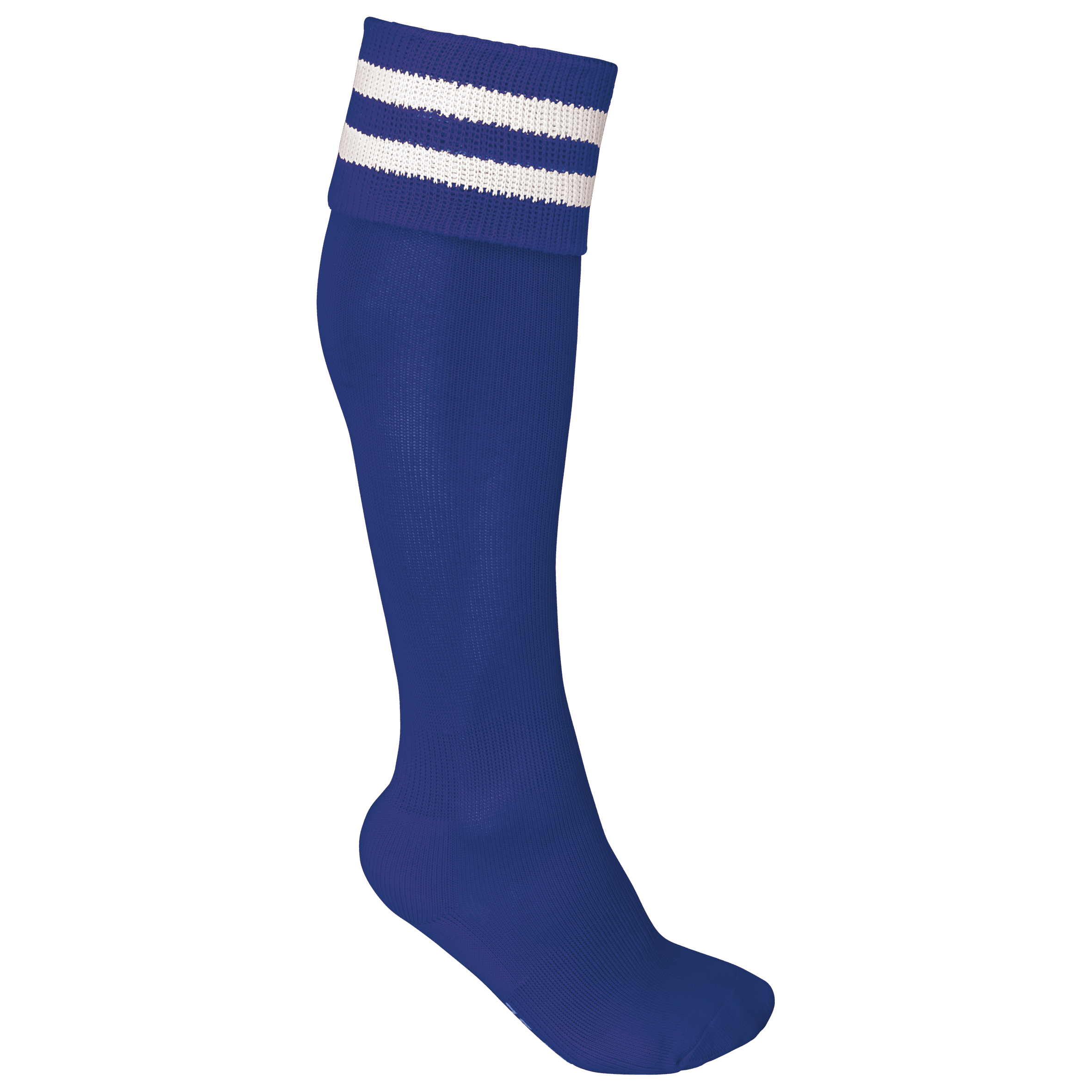 Chaussettes de sport rayées unisexe coloris Bleu roi foncé / Blanc