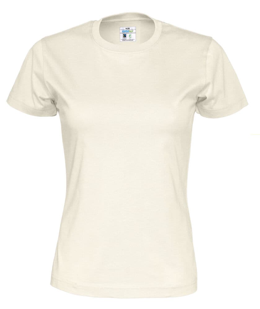 T-SHIRT FEMME - CERTIFIÉ GOTS coloris Écru