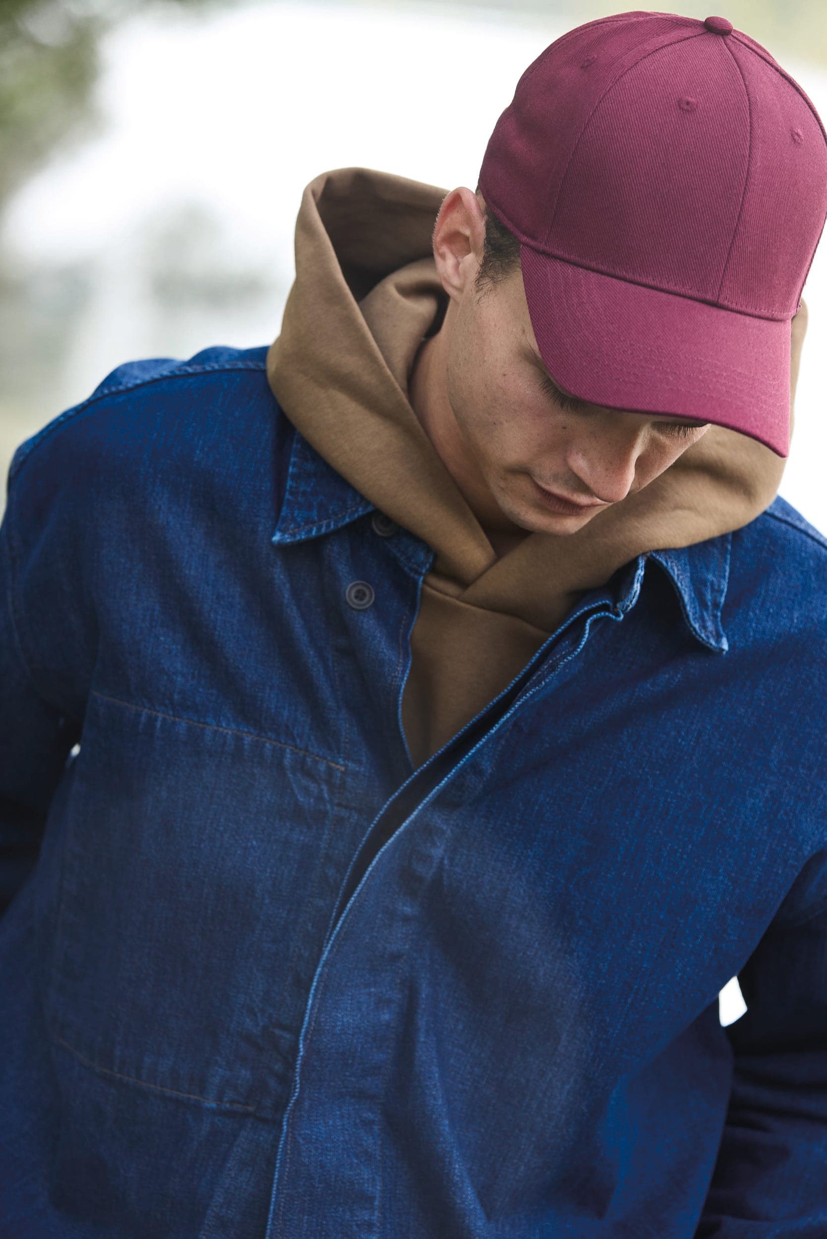 Casquette en coton bio 6 panneaux - K-up Gold Label en situation