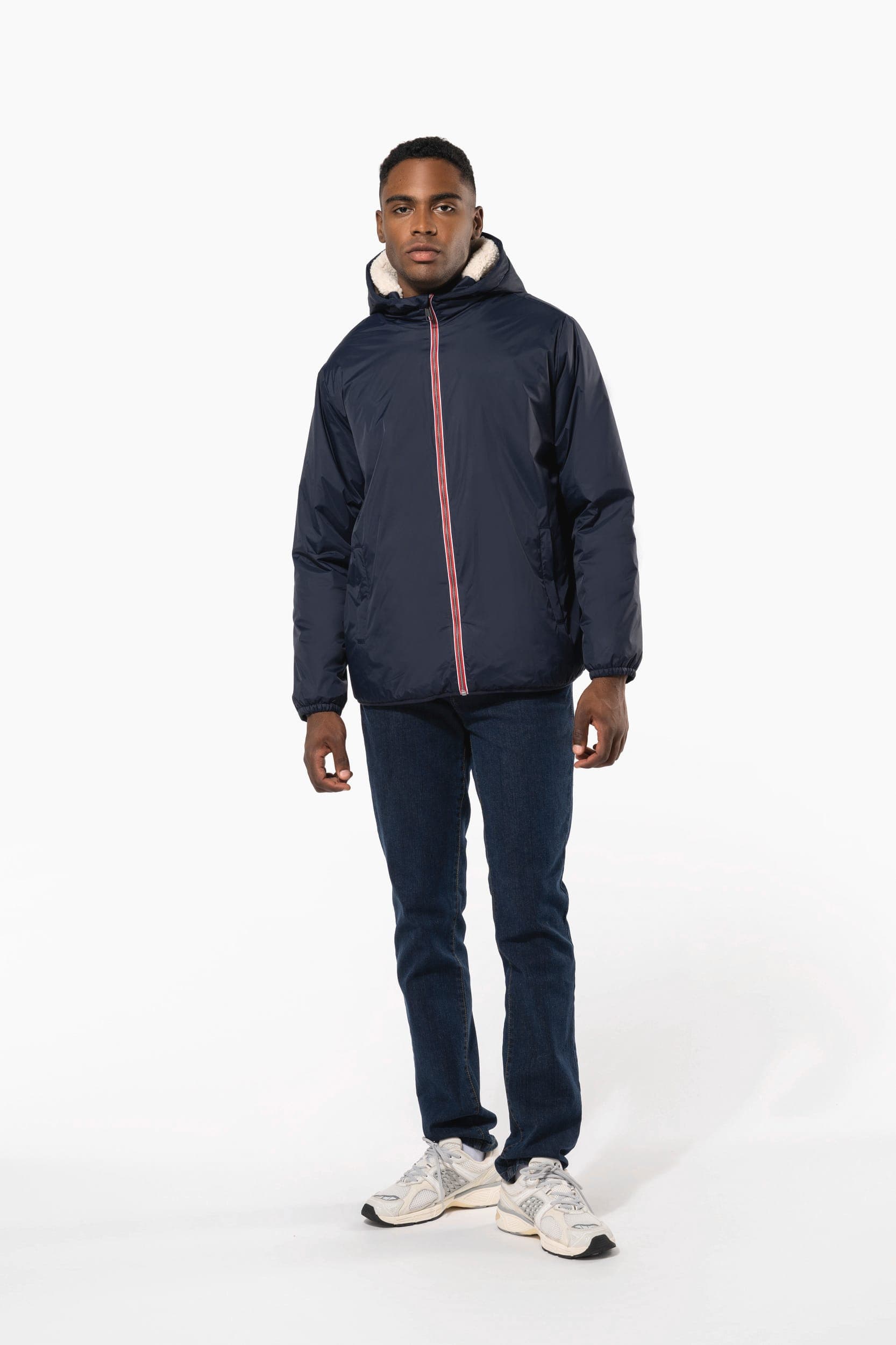Veste doublée sherpa unisexe en situation