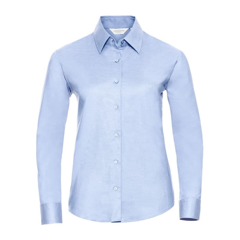 Russell Ladies Oxford Shirt coloris Bleu oxford