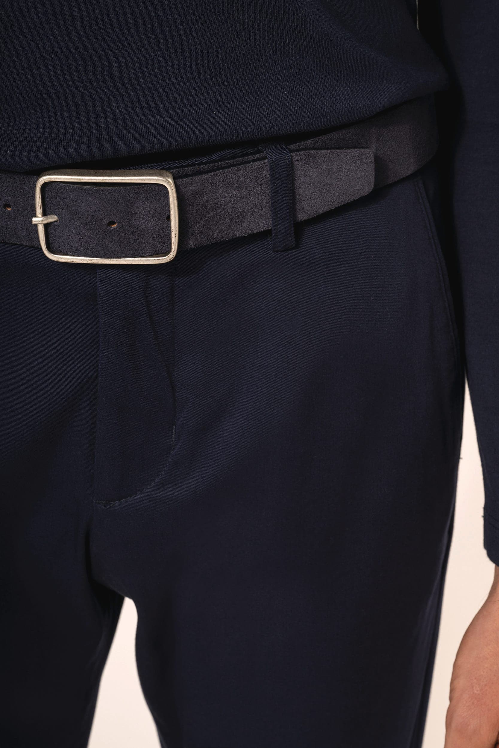 Ceinture cuir  velours homme en situation