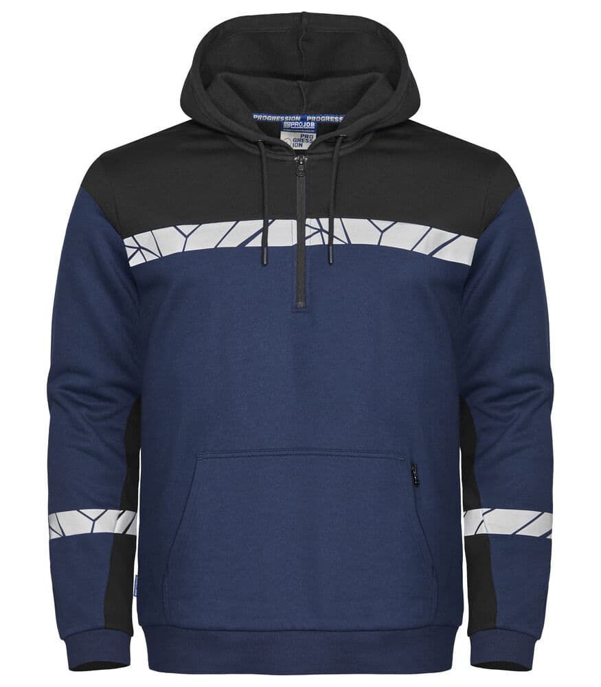 7104 HOODIE DEMI-FERMETURE