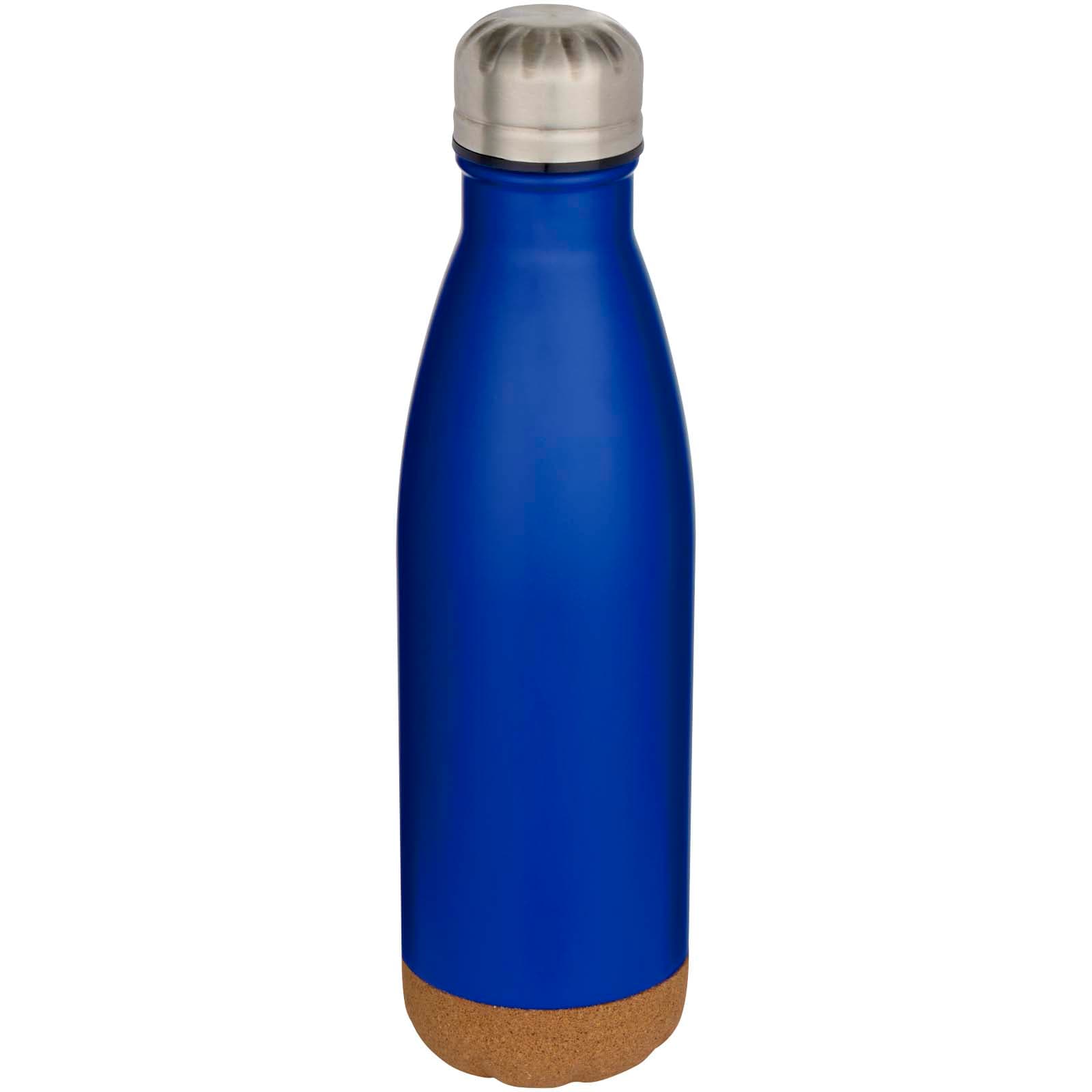 Bouteille d’eau Cove de 500 ml en acier inoxydable isolée sous vide et à double paroi avec détails en liège