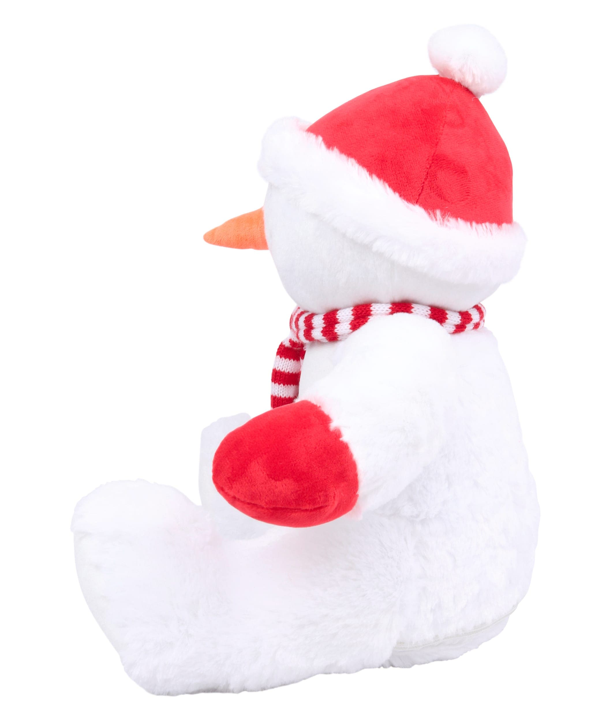 Peluche zippée bonhomme de neige en situation