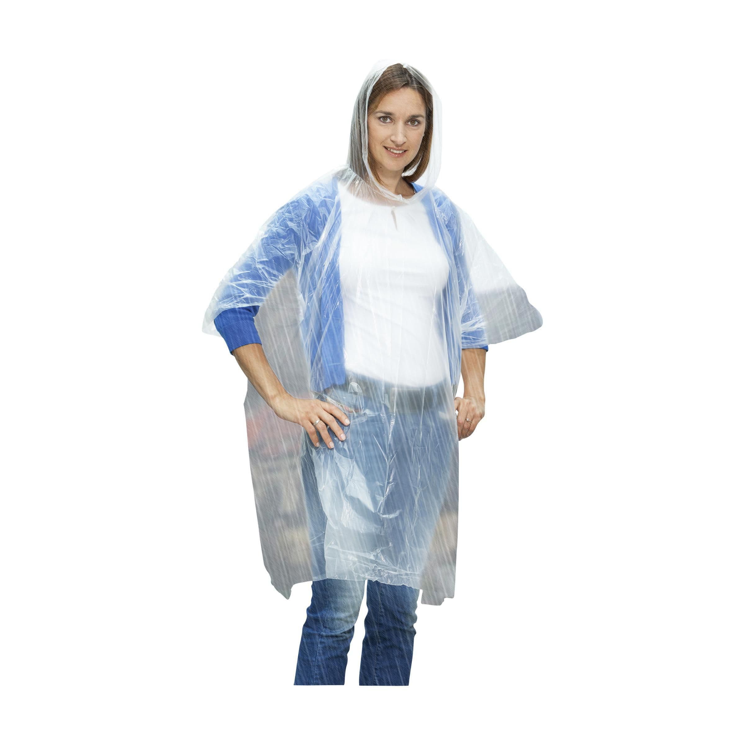 Veste de pluie transparente en situation