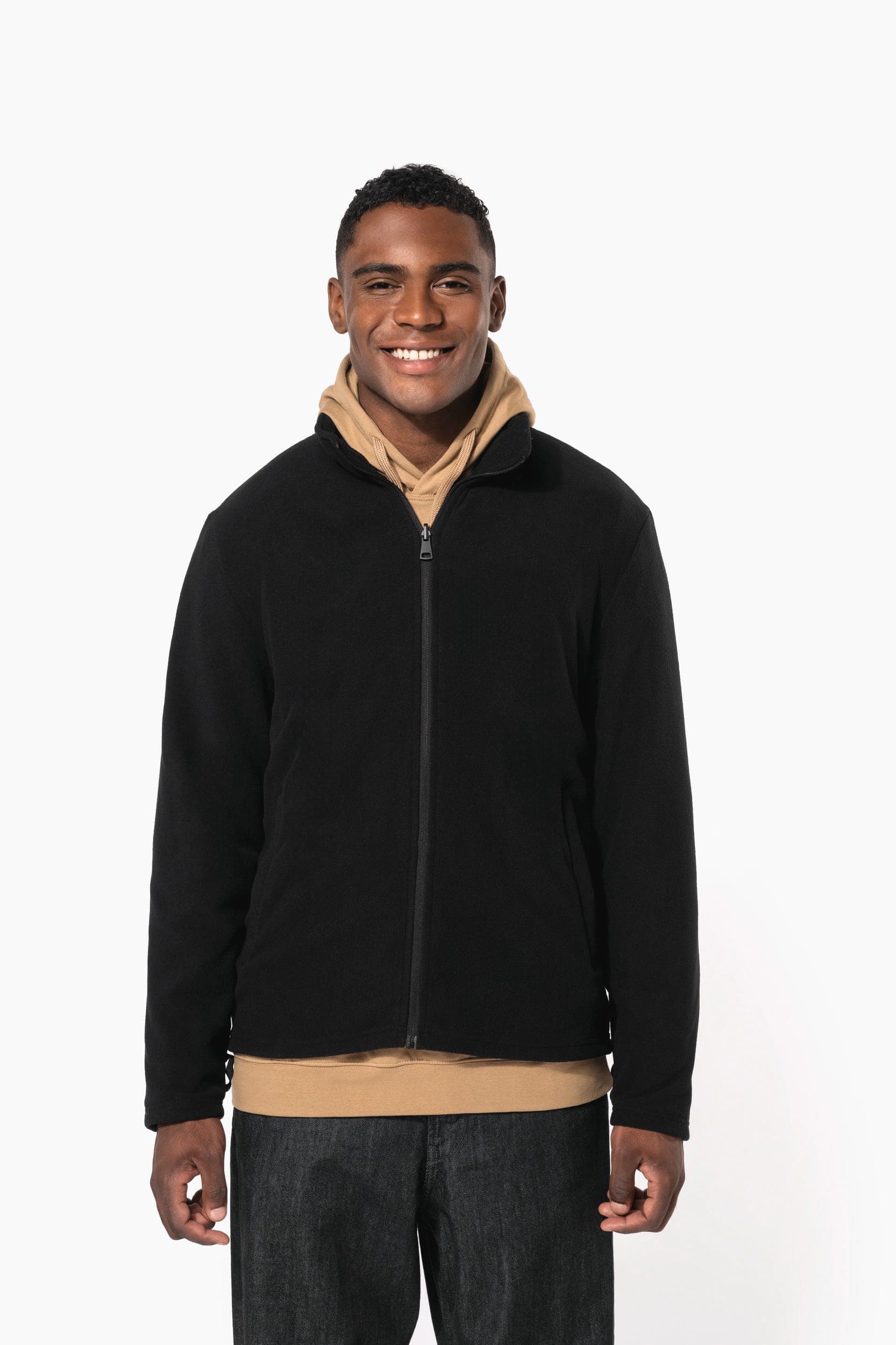 Parka 3-en-1 imperméable à capuche bicolore unisexe en situation